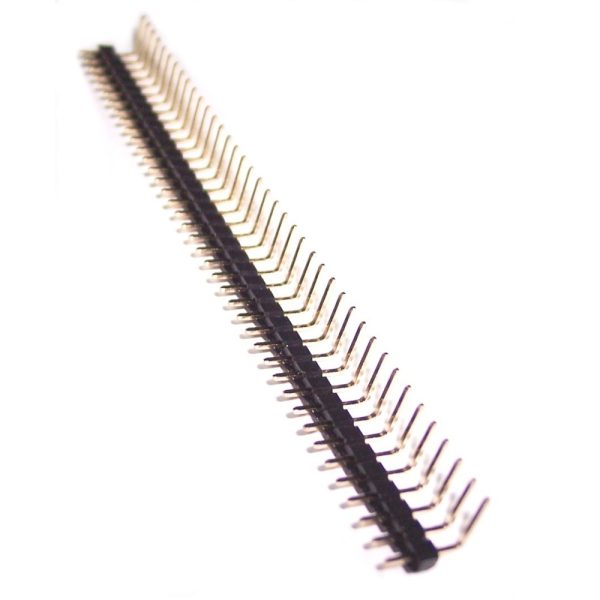 10 x Tira 40 Pines Macho 2,54 mm Acodados 90º