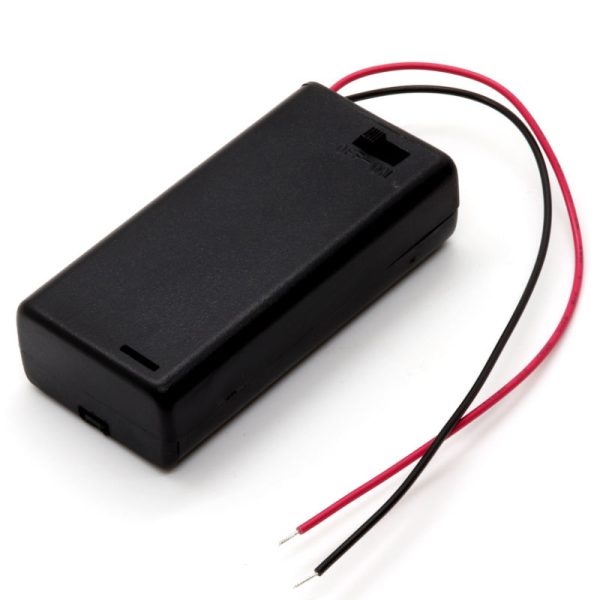 PORTAPILAS 2 PILAS AA LR06 CON INTERRUPTOR Y TAPA P008
