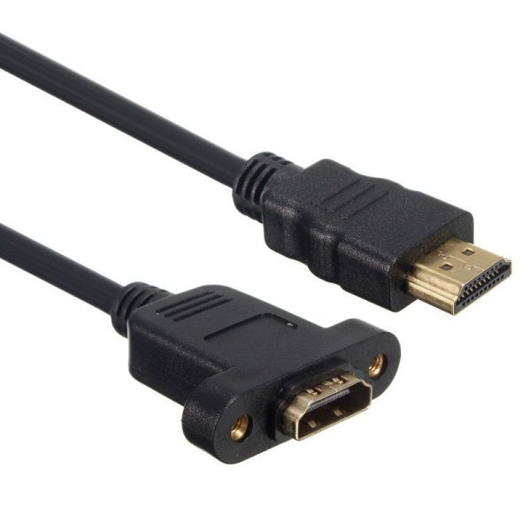 Cable alargador HDMI 30cm macho hembra montaje panel extensor