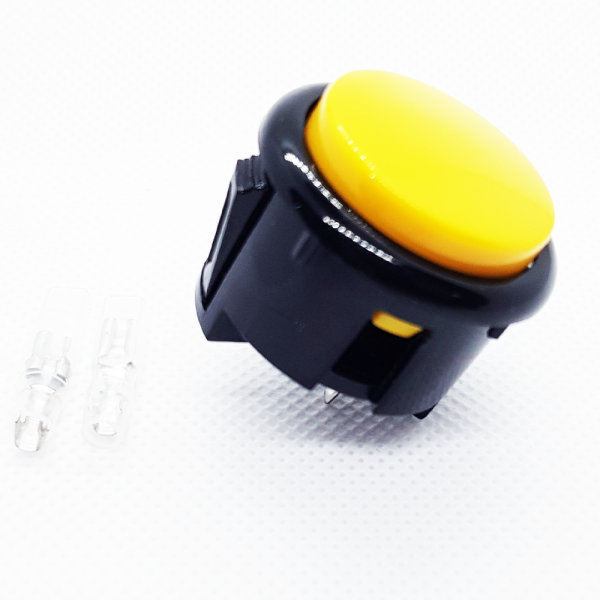 Pulsador Arcade 30mm Amarillo faston Jamma Push button Bartop Raspberry