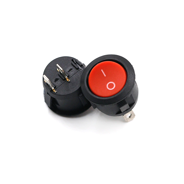 Interruptor ON OFF con luz ROJO Redondo 22mm SPST 220v 6A