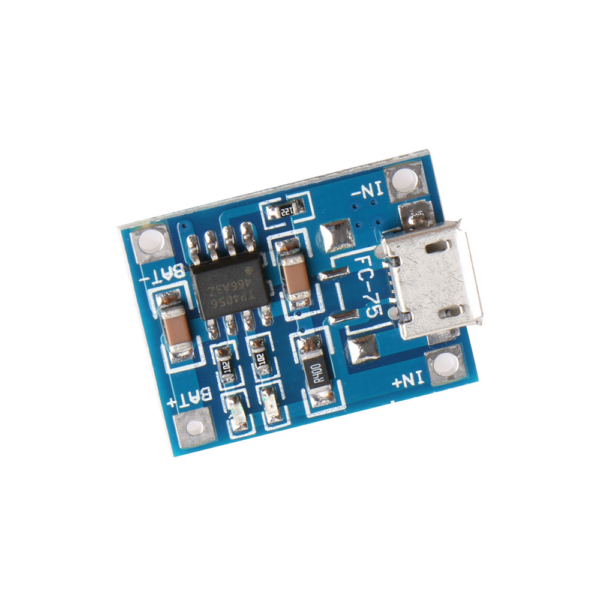 TP4056 1A. Modulo cargador de baterías lipo 3.7V vía MicroUSB - Imagen 4