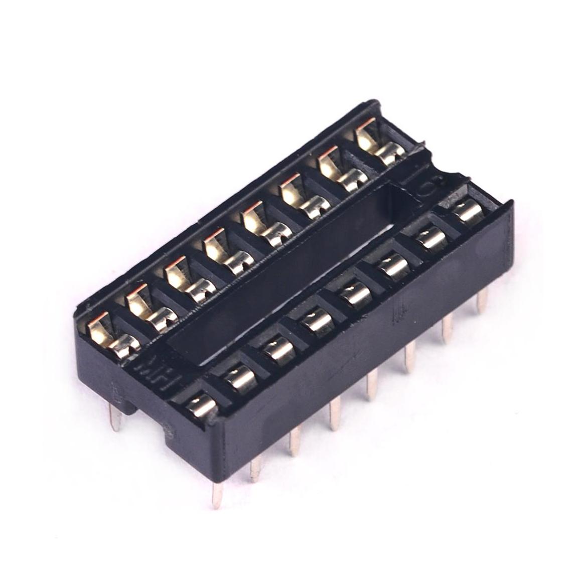 10x Zocalo integrado 16 PINs DIP 16 Socket doble contacto