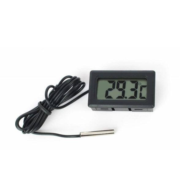 Termometro digital sonda 1m externa temperatura lcd acuario congelador C-2