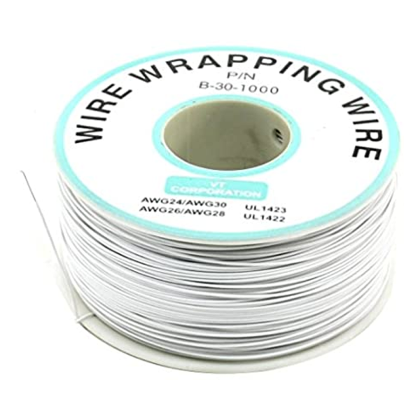 Bobina AWG30 BLANCO 250m Cable Hilo WRAPPING