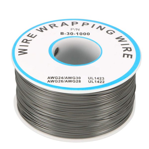 Bobina AWG30 GRIS 250m Cable Hilo WRAPPING