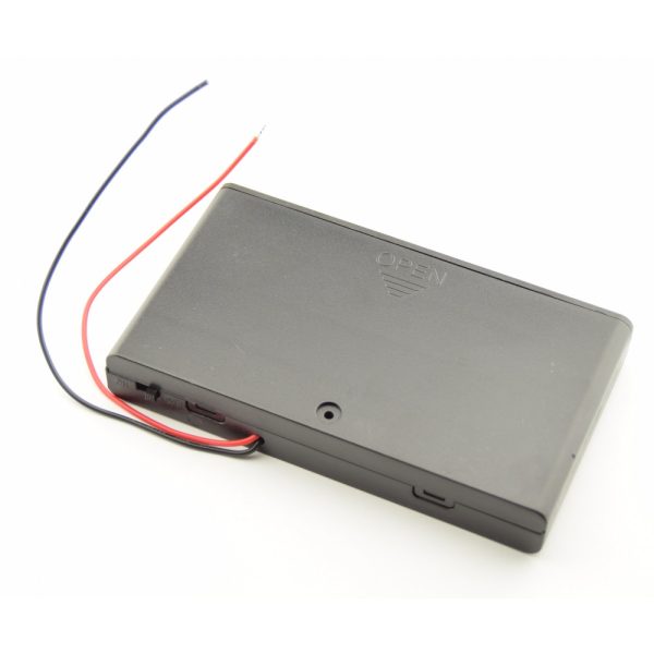 Portapilas 8xAA 12V R6 CON TAPA E INTERRUPTOR P022 - Imagen 3