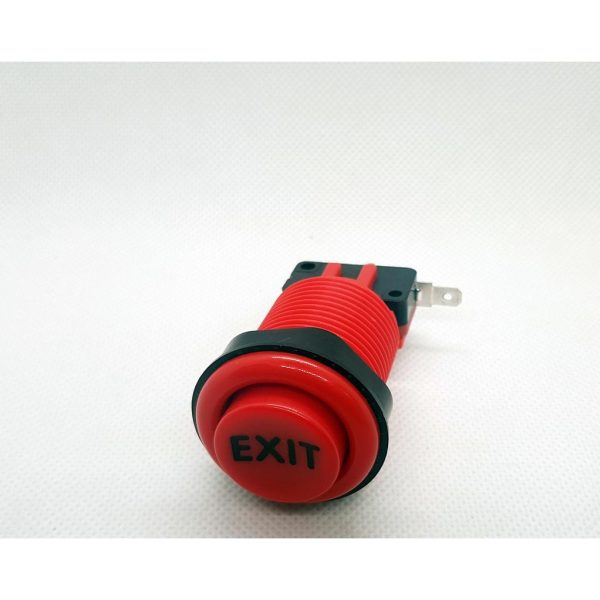 Pulsador Arcade 33mm Rojo EXIT concavo