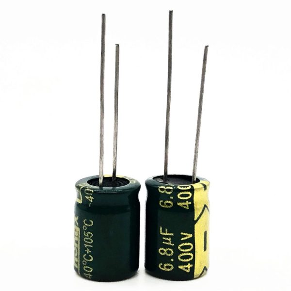5x CONDENSADOR ELECTROLITICO 6.8uF 400v LOW ESR 105º C 10x13 MM