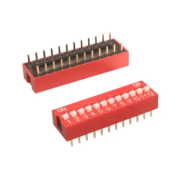3x Interruptor Dip Switch 12 posiciones 12p ON OFF 2.54mm