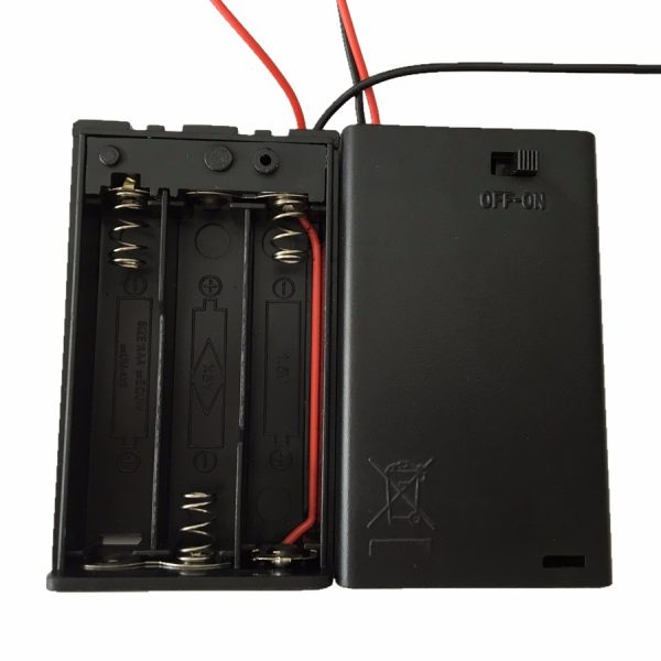 Portapilas 3xAAA 4,5v con tapa e interruptor 3x AAA P027 - Imagen 4