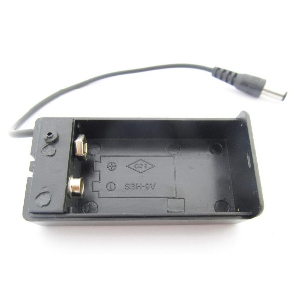 PORTAPILAS PILA 9V 6LR61 6F22 CON INTERRUPTOR Y TAPA DC JACK P032 - Imagen 3
