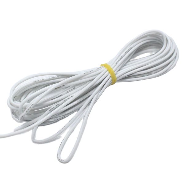 10 METROS CABLE AWG26 BLANCO TRENZADO