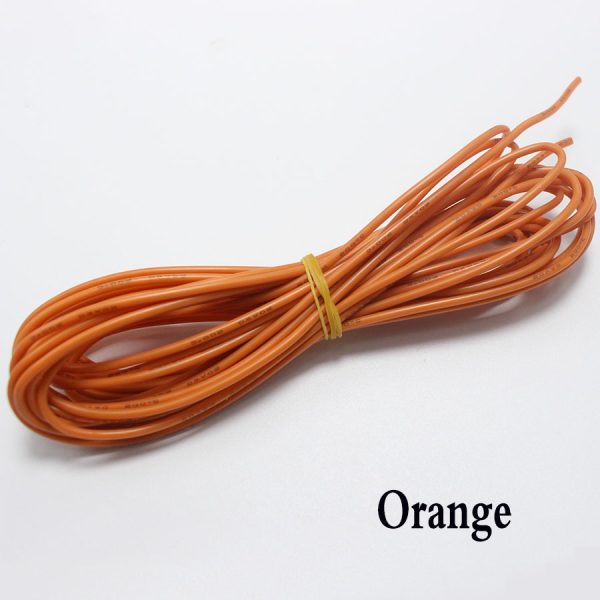10 METROS CABLE AWG26 NARANJA TRENZADO