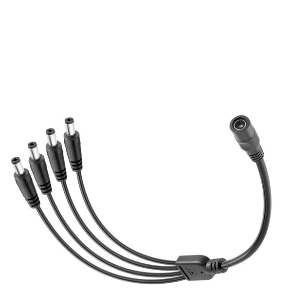 Cable splitter DC duplicador 4 salidas CCTV camara seguridad 12V - 2.1mm x 5.5mm