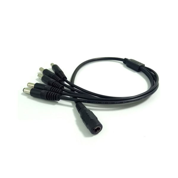Cable splitter DC duplicador 5 salidas CCTV camara seguridad 12V - 2.1mm x 5.5mm
