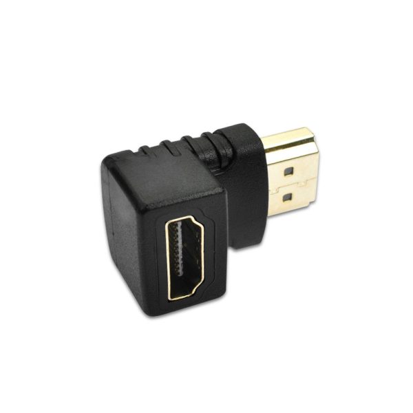 HDMI Angulo Recto Adaptador Macho A Hembra 90 Grados Dorado para PS3 PS4 Xbox