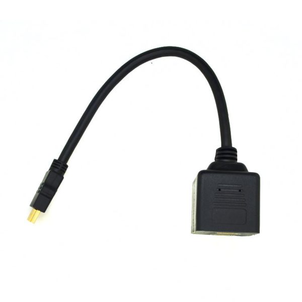 CABLE SPLITTER ADAPTADOR DIVISOR HDMI MACHO A DOBLE HDMI HEMBRA 30 CM