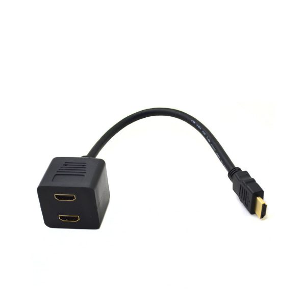 CABLE SPLITTER ADAPTADOR DIVISOR HDMI MACHO A DOBLE HDMI HEMBRA 30 CM - Imagen 2
