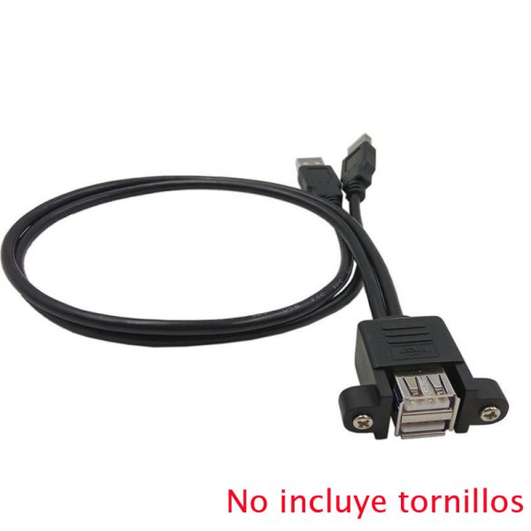 Cable de extension alargador Doble USB 2.0 macho a Doble USB hembra de montaje panel - Imagen 6