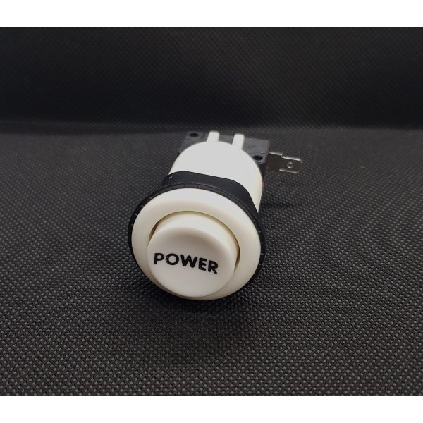 PULSADOR ARCADE 33MM BLANCO POWER CONCAVO