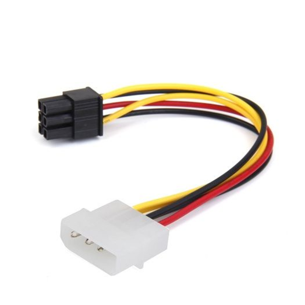 CABLE ALIMENTACIÓN TARJETA GRAFICA PCI EXPRESS 6 PINES HEMBRA A 1X MOLEX LP4