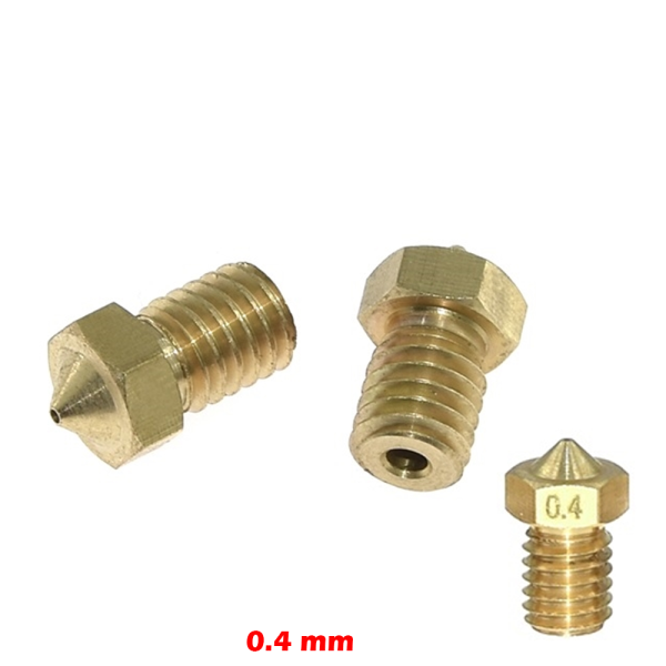 Boquilla Nozzle 0.4 E3D de laton E3DV5V6 Rosca M6 de 1.75