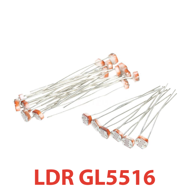 10x Foto Resistencia GL5516 Tipo LDR 10k 5mm