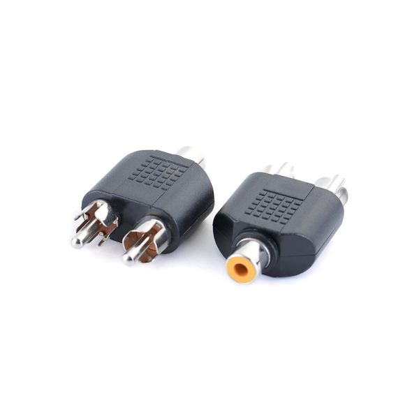 CONECTOR ADAPTADOR DIVISOR 1 RCA HEMBRA A 2 RCA MACHO REF2131