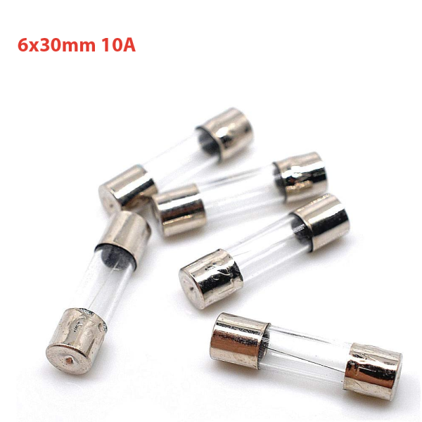 5X FUSIBLE RAPIDO DE VIDRIO 6X30 MM 10A 250V  REF2144