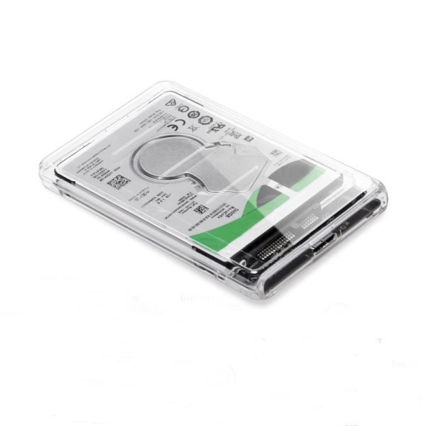 Caja Carcasa de disco duro usb 3.0 SSD HDD SATA 2.5" TRANSPARENTE - Imagen 3