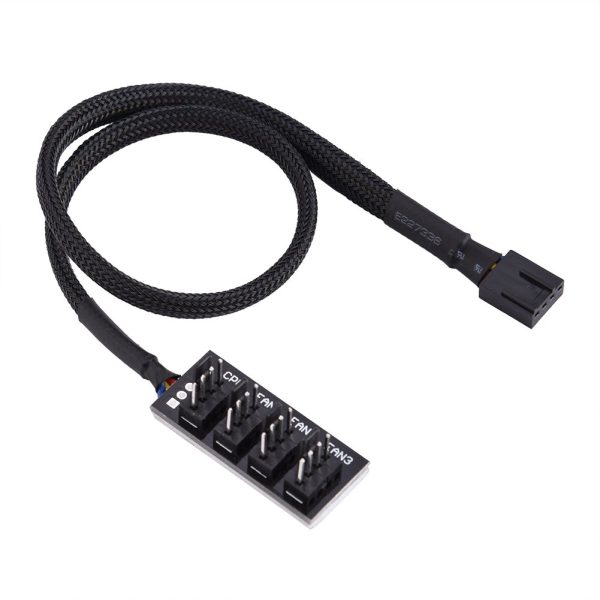 Cable ventilador Hub PWN 1 To 4-Pin PWM CPU Fan Hub Splitter Divisor - Imagen 5