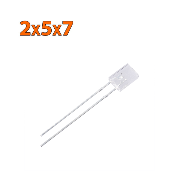 10x Diodos Led Cuadrado 2x5x7 MM BLANCO