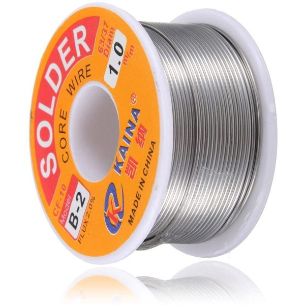 Rollo Estaño 63% S 37% Pb para soldadura electronica 1mm 100GR REF2124
