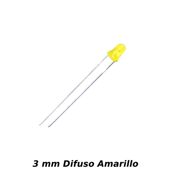 kit 25 DIODOS LEDS 3MM DIFUSO (5 COLORES)