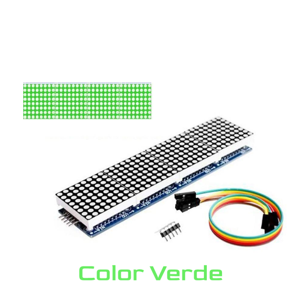 Modulo 4 en 1 MAX7219 Matriz LED 8x8 VERDE matrix 256 led Dot Matrix