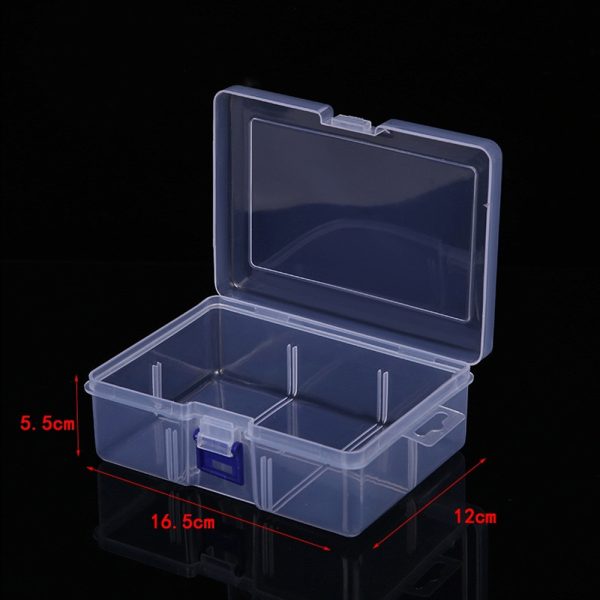 3x caja plastico almacenaje joyas electrónica herramientas collar 16.5x12x6 - Imagen 2