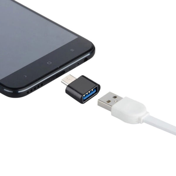 2x Adaptador Universal Usb a tipo C Transmisor USB Tipo C Macho a USB Hembra NEGRO