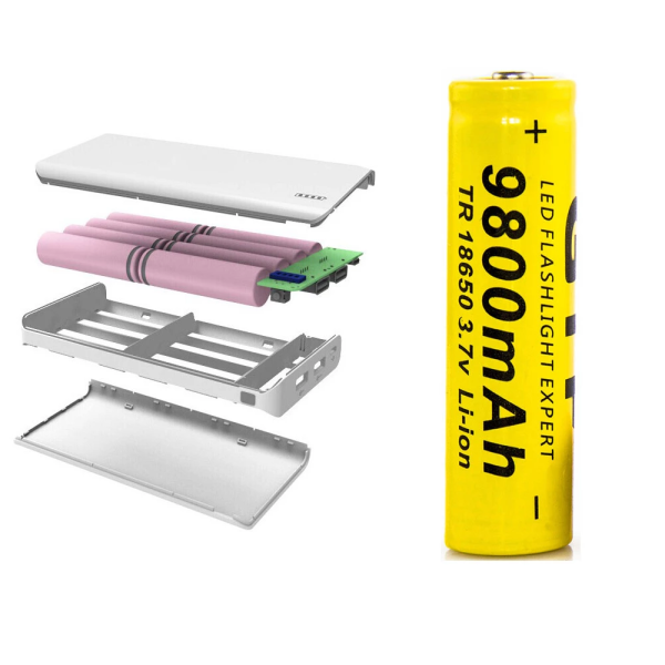 18650 Batería de Alta Capacidad Recargable 3.7V 9900 Mah Li-Ion GTF Amarillo - Imagen 2