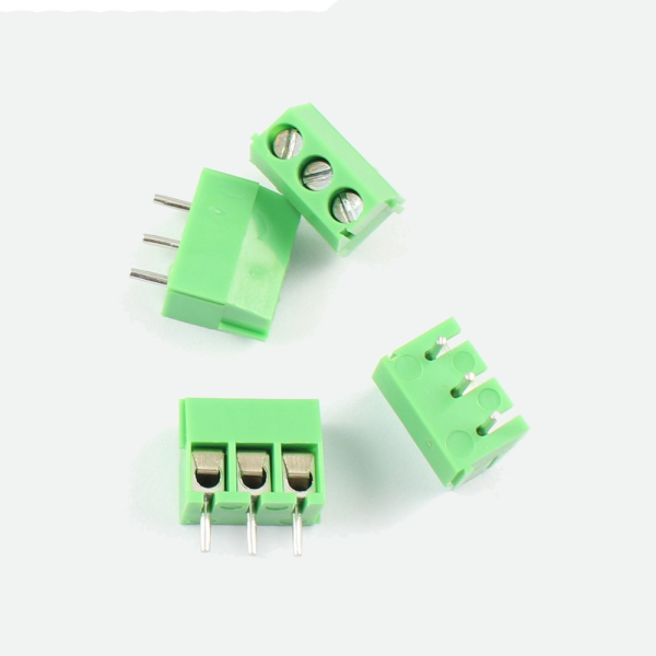5x Bloque Terminal KF301-5.0mm Borna Clema Conexion 3 pines PCB VERDE - Imagen 5