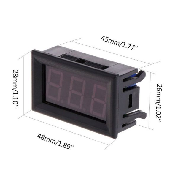 Monitor Temperatura -50 110 5v 12v Digital LED color AZUL panel NTC Termometro - Imagen 3