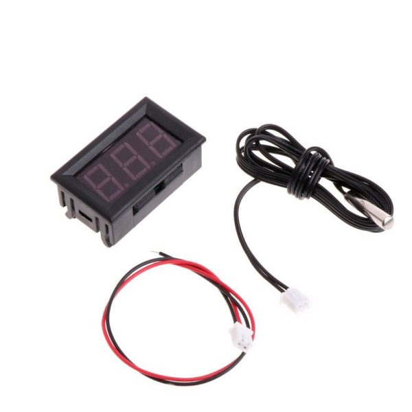 Monitor Temperatura -50 110 5v 12v Digital LED color AZUL panel NTC Termometro - Imagen 4
