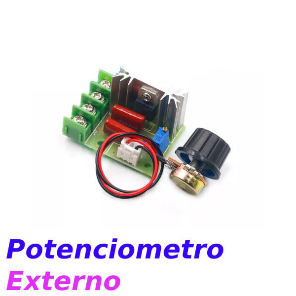 Regulador de Voltaje ajustable 50v 220v 2000w con Potenciometro externo 