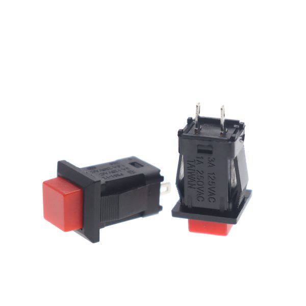 Pulsador panel cuadrado ON OFF 220V 1A - ROJO