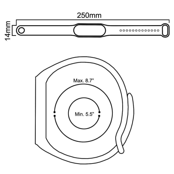 Correa Repuesto Pulsera Goma Brazalete Compatible Mi Band 7 6 5 Amazfit 5 Blanco - Imagen 3