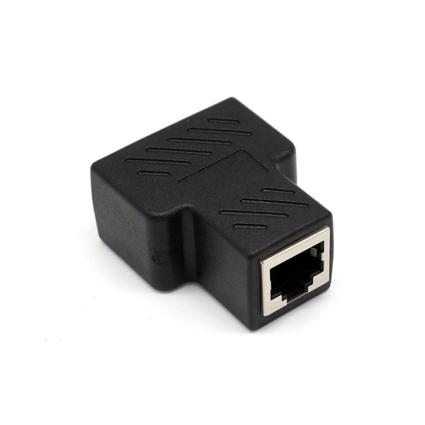 Adaptador de cable Ethernet RJ45 divisor de cable 1 en 2 Dual CAT 5/CAT 6 LAN
