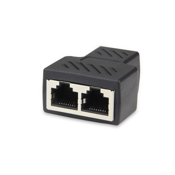 Adaptador de cable Ethernet RJ45 divisor de cable 1 en 2 Dual CAT 5/CAT 6 LAN - Imagen 2