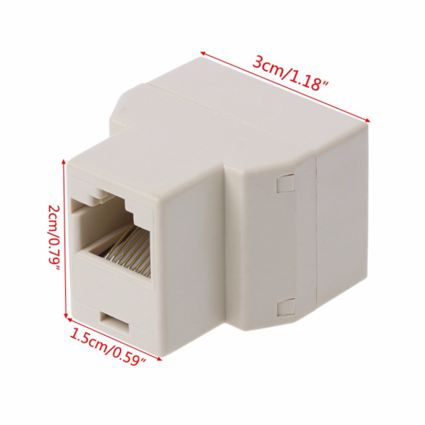 Adaptador de cable Ethernet RJ45 divisor de cable 1 en 2 CAT 5/CAT 6 LAN - Imagen 4