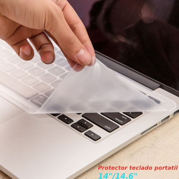 Protector teclado portatil 14" / 14.6" pulgadas universal de silicona - Imagen 2