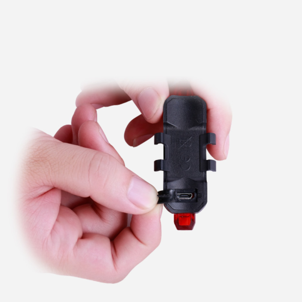 Luz 5 LED trasera para bicicleta con reflectante bateria interna waterproof Rojo